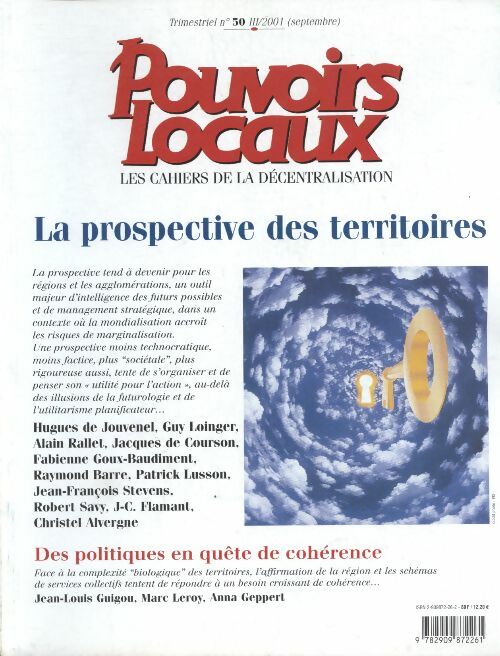 Livrenpoche : Pouvoirs locaux n°50 : la prospective des territoires - Collectif - Livre