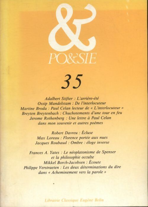 Livrenpoche : Po&sie n°35 - Collectif - Livre