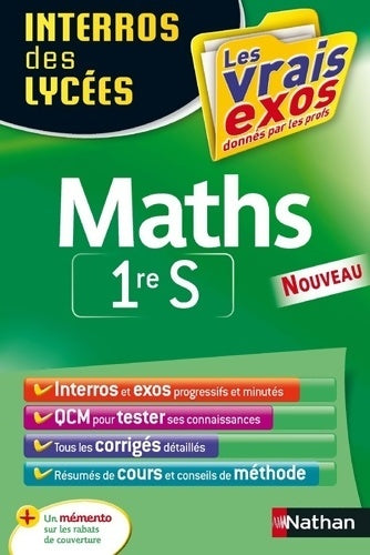 Livrenpoche : Interros des lycées maths 1ère S - Danièle Eynard - Livre