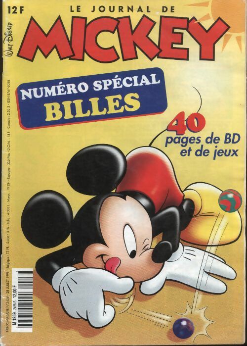 Livrenpoche : Le journal de Mickey n°2458 : Numéro spécial billes - Collectif - Livre