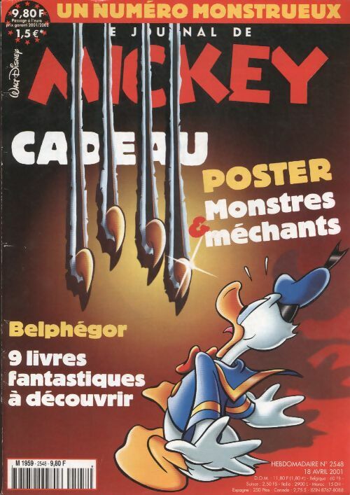 Livrenpoche : Le journal de Mickey n°2548 : Belphégor / 9 livres fantastiques à découvrir - Collectif - Livre