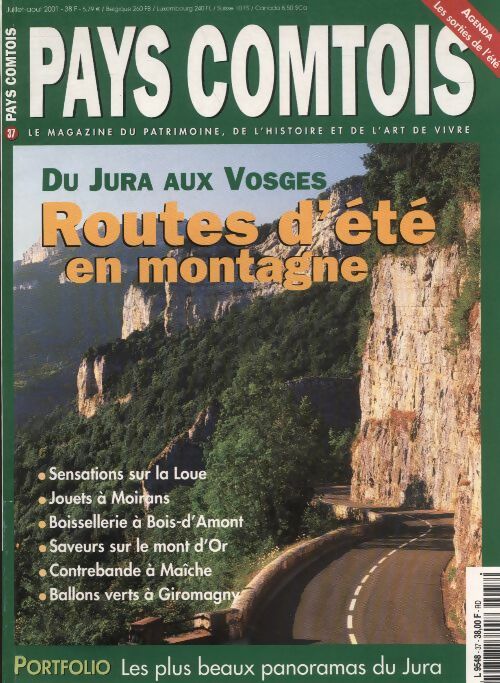 Livrenpoche : Pays Comtois n°37 : du Jura aux Vosges, routes d'été en montagne - Collectif - Livre