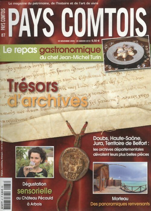Livrenpoche : Pays Comtois n°87 : trésors d'archives - Collectif - Livre