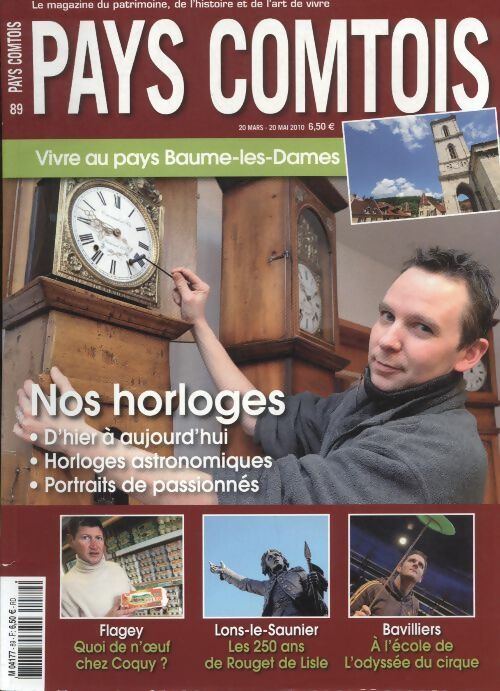 Livrenpoche : Pays Comtois n°89 : nos horloges - Collectif - Livre