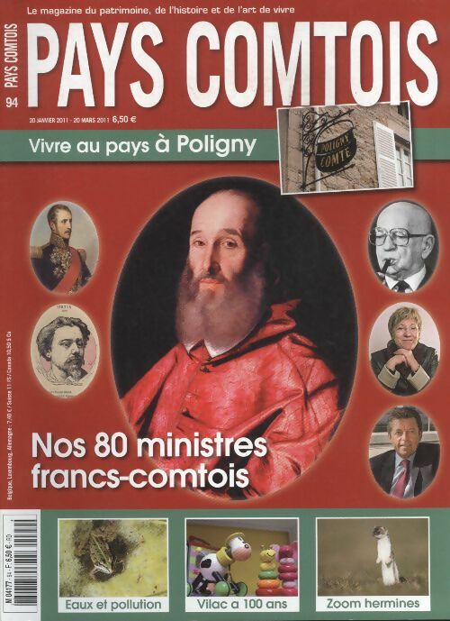 Livrenpoche : Pays Comtois n°94 : nos 80 ministres francs-comtois - Collectif - Livre