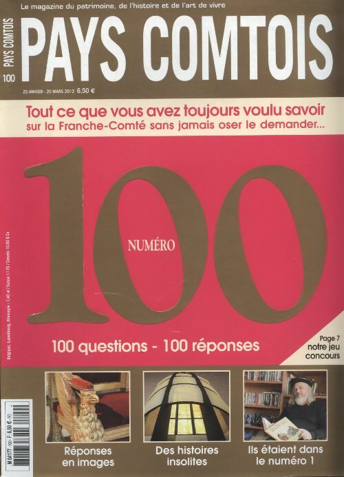 Livrenpoche : Pays Comtois n°100 : 100 questions - 100 réponses - Collectif - Livre