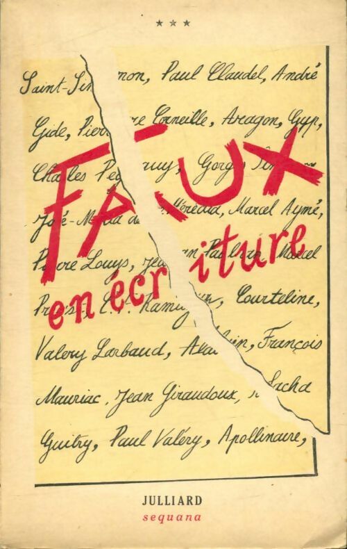 Livrenpoche : Faux en écriture - Collectif - Livre