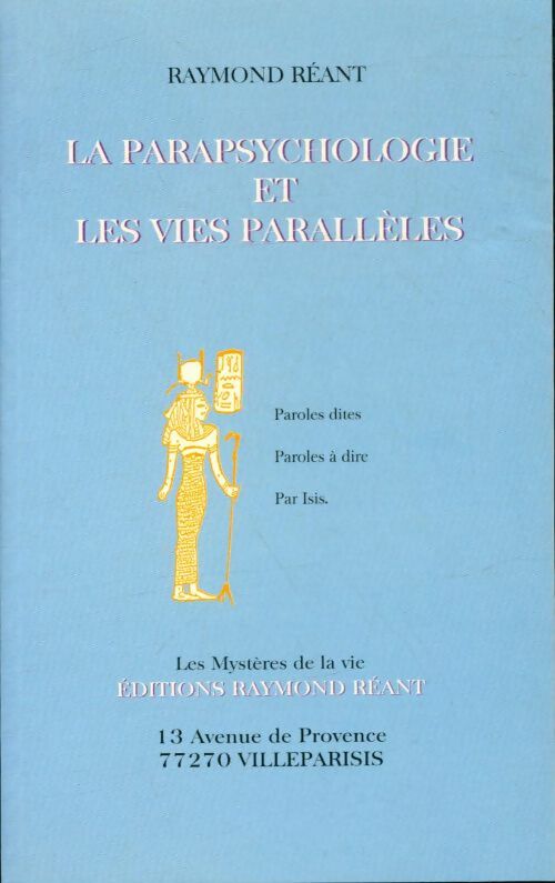 Livrenpoche : La parapsychologie et les vies parallèles - Raymond Réant - Livre