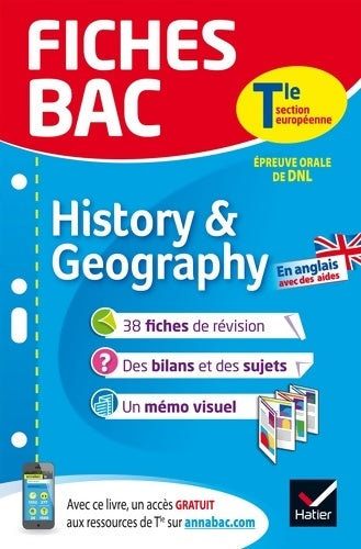 History & geography Terminale section européenne - Cécile Gaillard - Livre