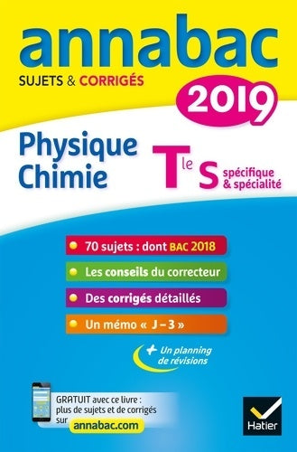 Livrenpoche : Physique-chimie Terminale S : Sujets et corrigés 2019 - Caroline Adam - Livre
