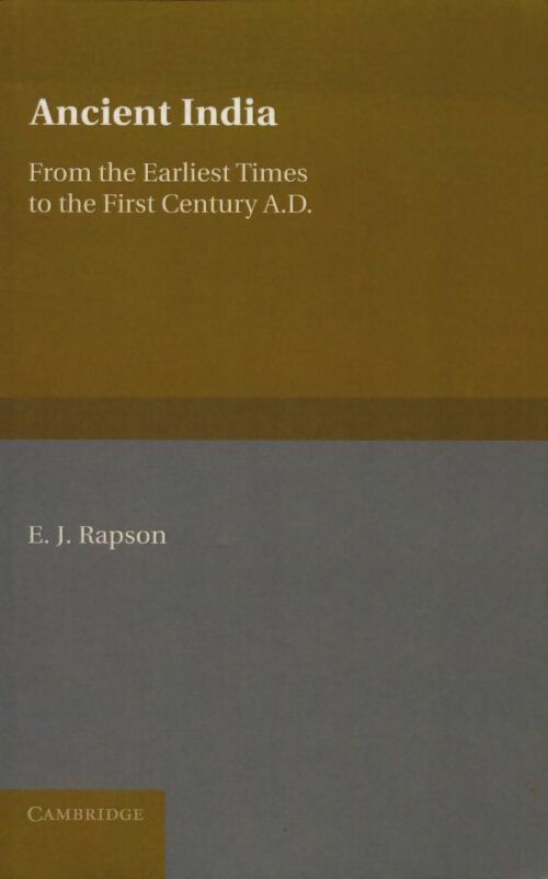 Livrenpoche : Ancient India. From the earliest times to the first century A.D. - E. J. Rapson - Livre