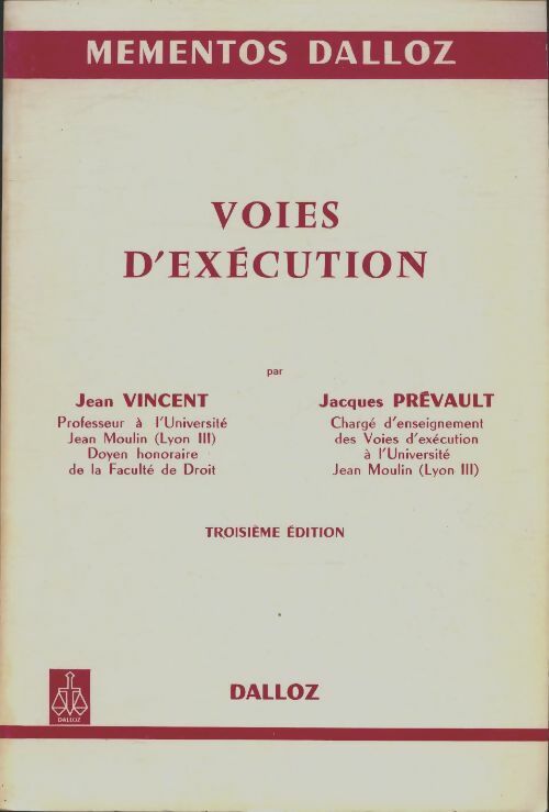 Livrenpoche : Voies d'éxécution - Jean Vincent - Livre