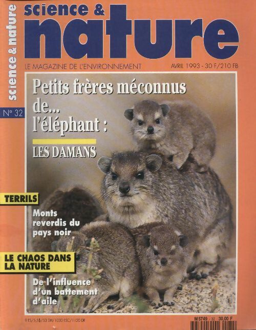 Livrenpoche : Science & nature n°32 : petits frères méconnus de ... l'éléphant : les Damans - Collectif - Livre