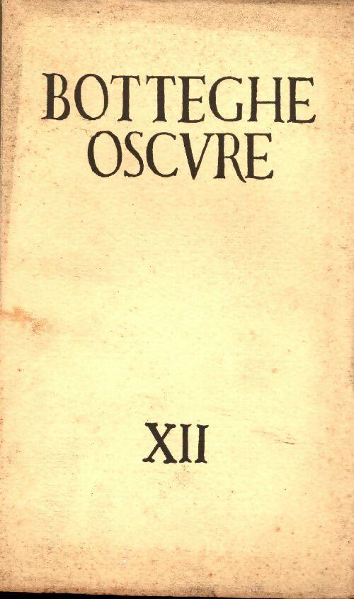 Livrenpoche : Botteghe oscure quaderno XII - Collectif - Livre