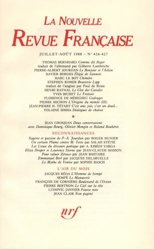 Livrenpoche : La n. R. F. Numéro 426/427 juillet-août 1988 - Collectif - Livre