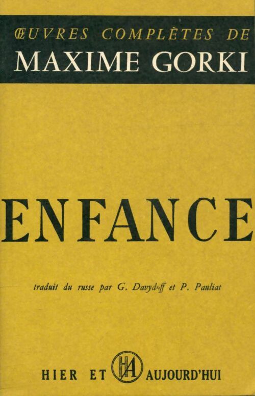 Livrenpoche : Enfance - Maxime Gorki - Livre