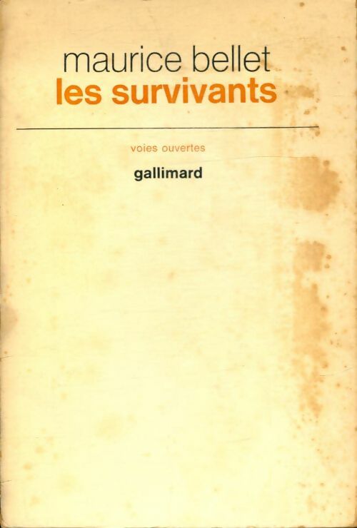Les survivants - Maurice Bellet -  Voies ouvertes - Livre