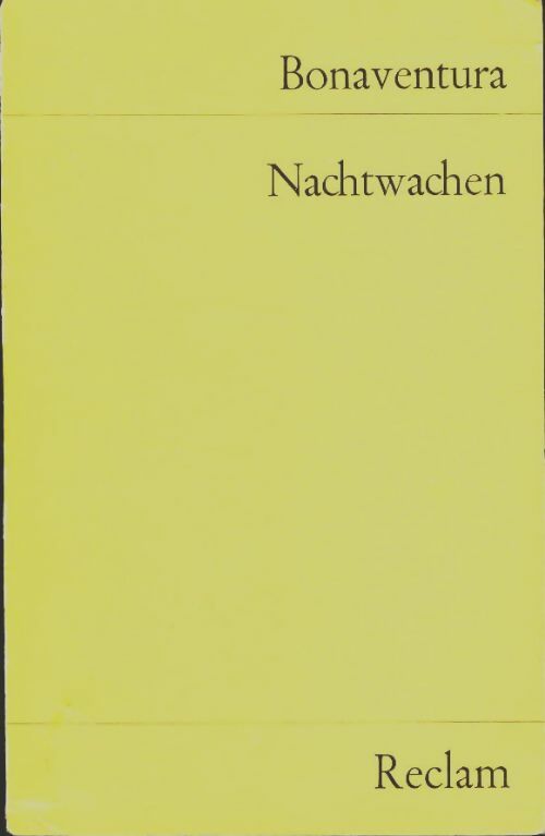 Livrenpoche : Nachtwachen - Bonaventura - Livre