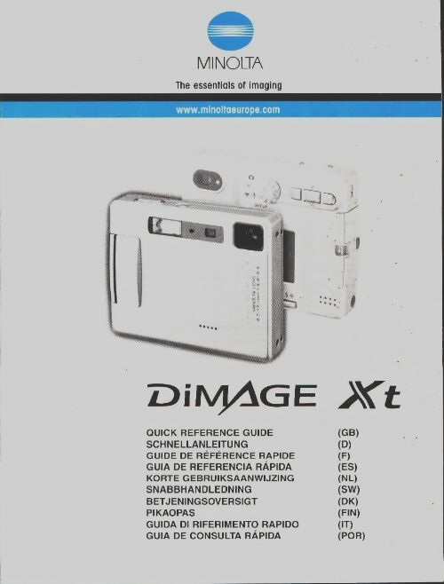 Livrenpoche : Dimage XT guide de référence rapide - Collectif - Livre