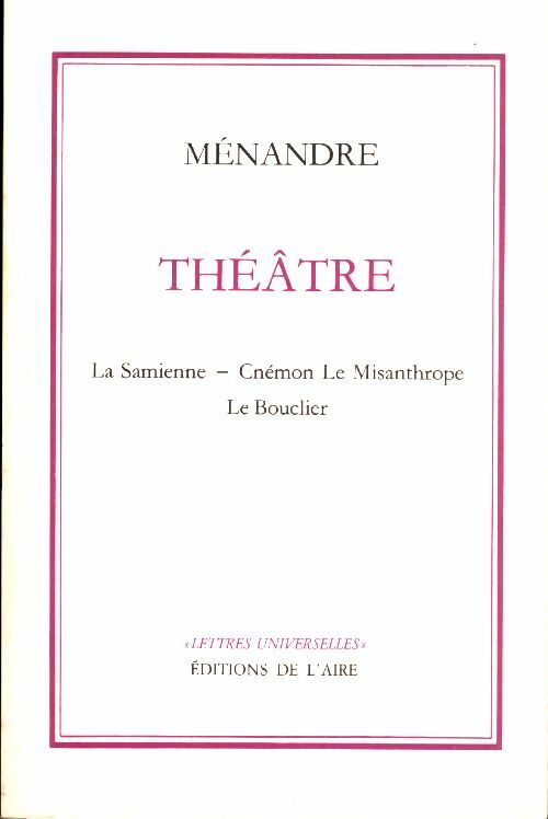 Livrenpoche : Théâtre - Ménandre - Livre
