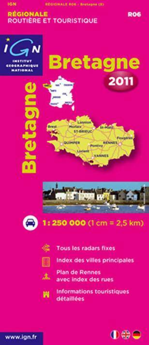 Livrenpoche : R06 Bretagne 2011 1/250. 000 - Ign - Livre
