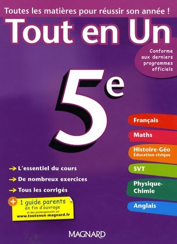 Livrenpoche : Tout en un 5e (edition 2009) - Collectif - Livre