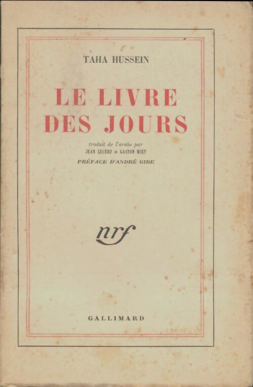 Livrenpoche : Le livre des jours - Taha Hussein - Livre