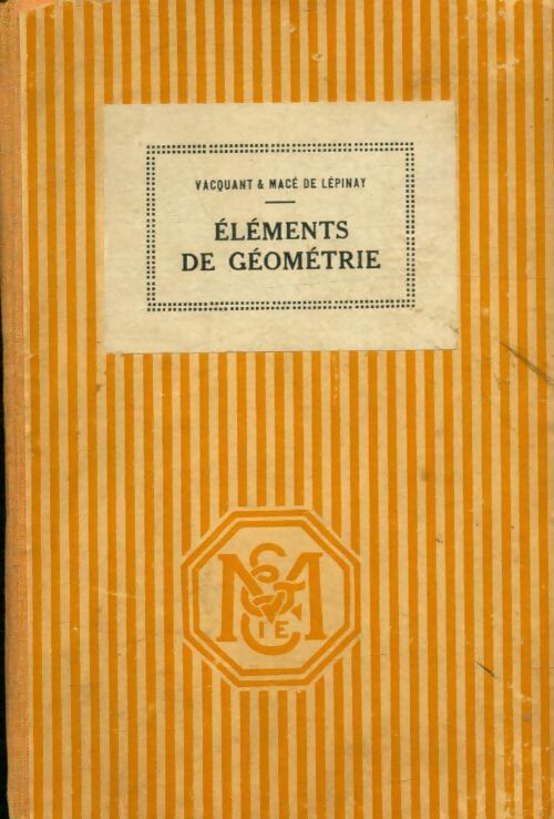 Livrenpoche : Éléments de géométrie Seconde - Charles Vacquant - Livre