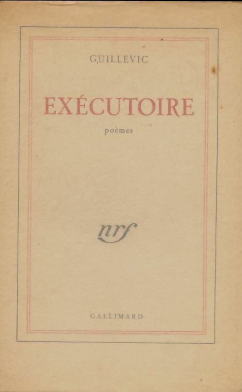 Livrenpoche : Exécutoire - Eugène Guillevic - Livre