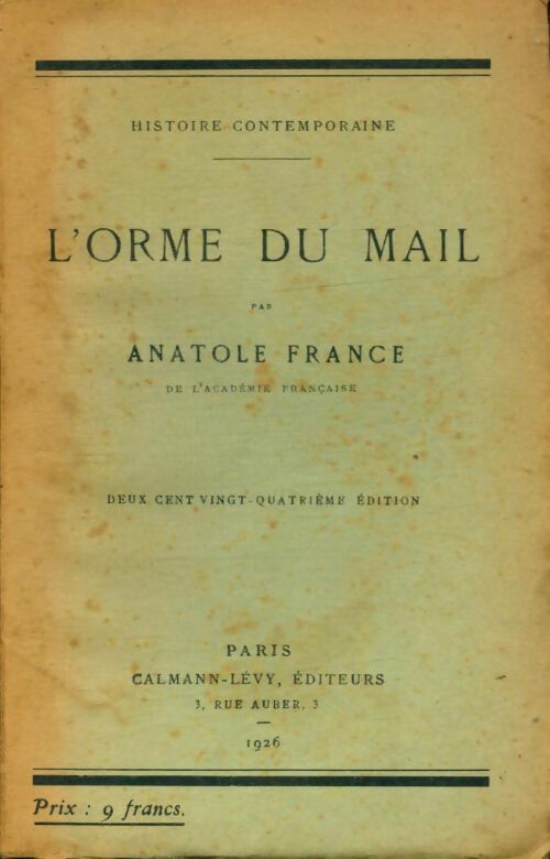 Livrenpoche : L'orme du mail - Anatole France - Livre