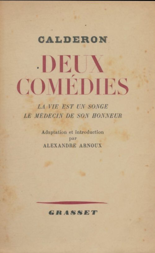 Livrenpoche : Deux comédies - Calderon - Livre