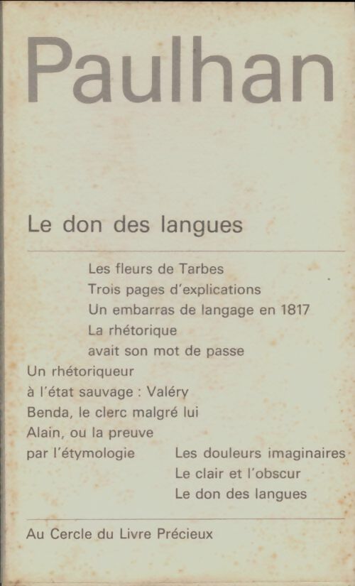 Livrenpoche : Oeuvres complètes Tome III - Jean Paulhan - Livre