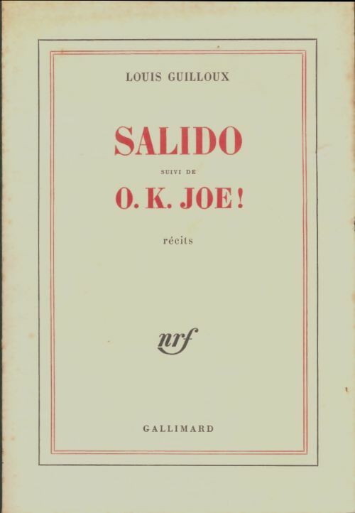Livrenpoche : Salido / OK, Joe ! - Louis Guilloux - Livre