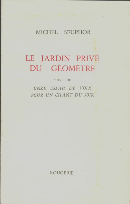 Livrenpoche : Le jardin privé du géomètre  - Michel Seuphor - Livre