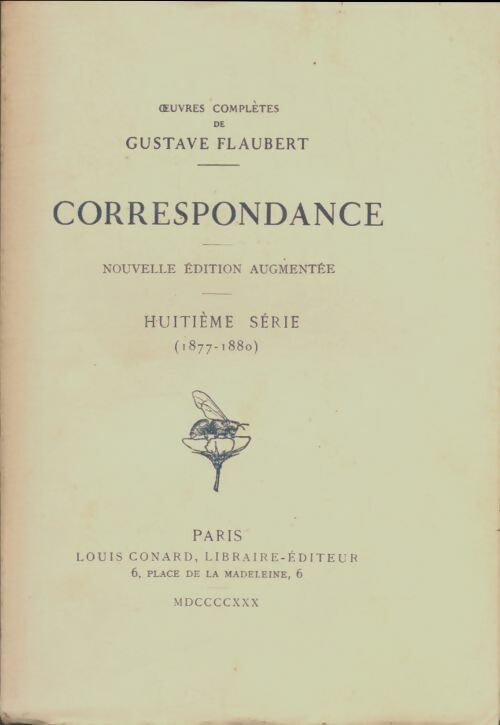 Livrenpoche : Correspondance huitième série : 1877-1880 - Gustave Flaubert - Livre