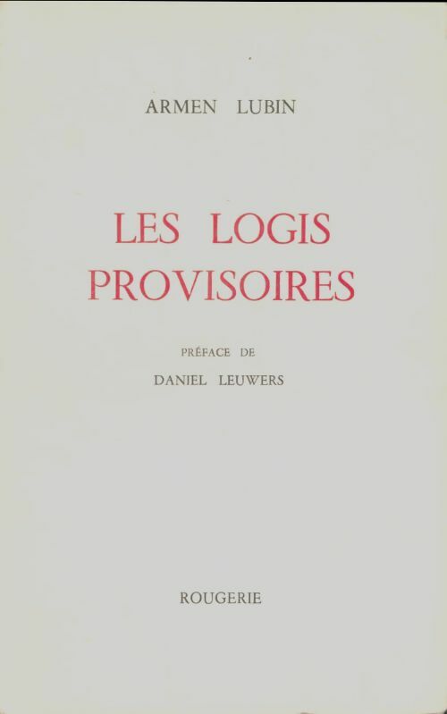 Livrenpoche : Les logis provisoires - Armen Lubin - Livre