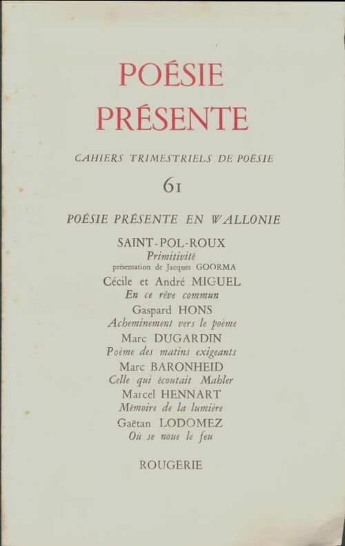 Livrenpoche : Poésie présente n°61 - Collectif - Livre