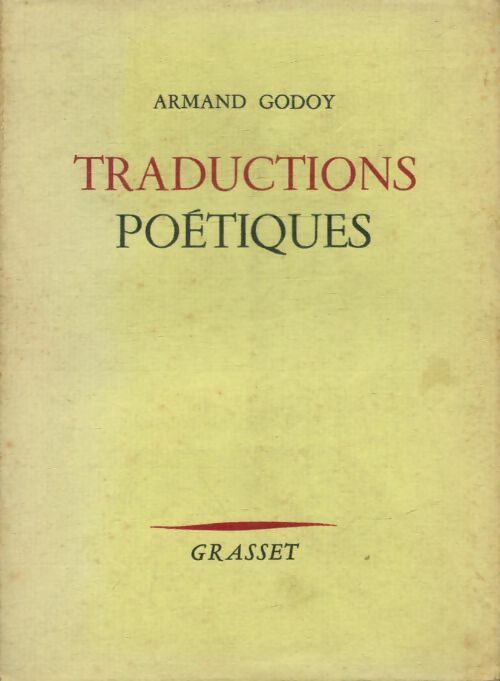 Livrenpoche : Traduction poétiques - Armand Godoy - Livre
