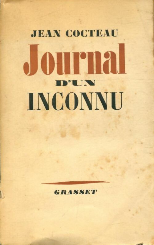 Livrenpoche : Journal d'un inconnu - Jean Cocteau - Livre