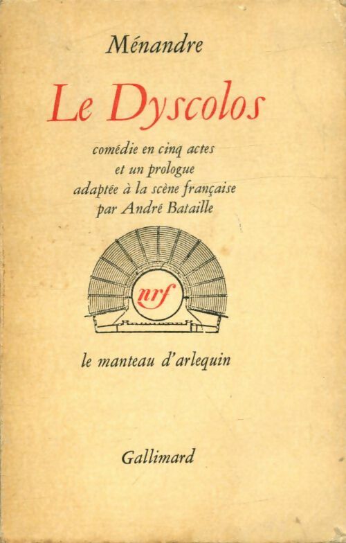 Livrenpoche : Le Dyscolos - Ménandre - Livre
