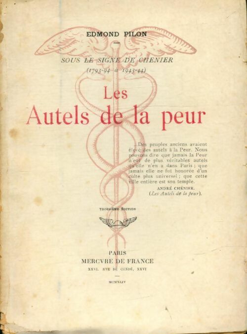 Livrenpoche : Les autels de la peur - Edmond Pilon - Livre
