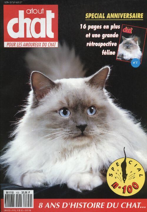 Livrenpoche : Atout chat n°100 : Spécial anniversaire - 8 ans d'histoire du chat - Collectif - Livre