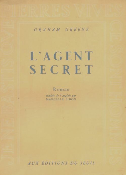 Livrenpoche : L'agent secret - Graham Greene - Livre