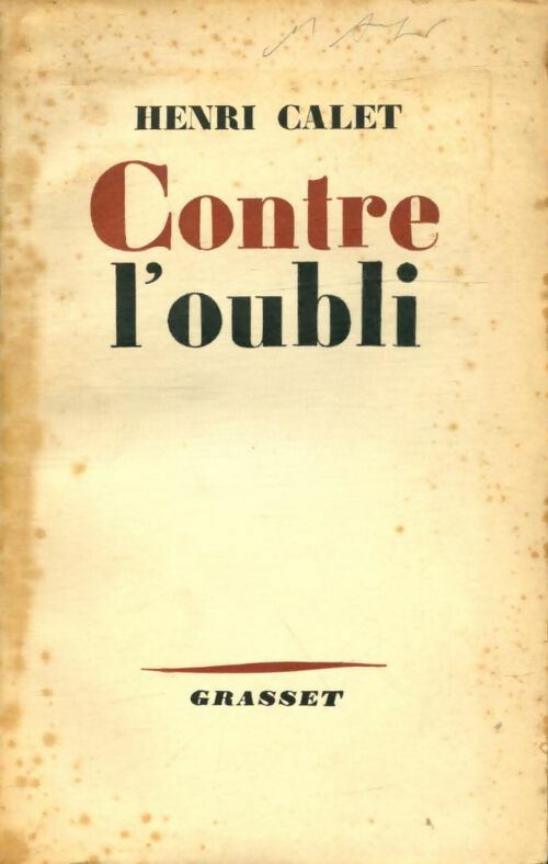 Livrenpoche : Contre l'oubli - Henri Calet - Livre