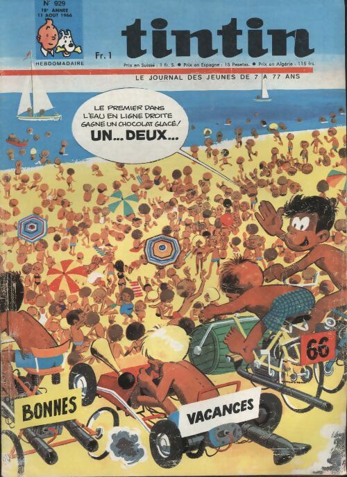 Livrenpoche : Tintin n°929 : Bonnes vacances 66 - Collectif - Livre