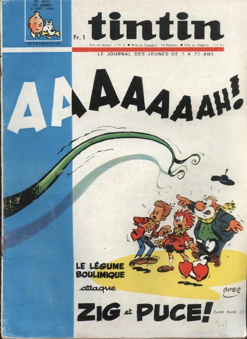 Livrenpoche : Tintin n°933 : Le légume boulimique attaque Zig et Puce ! - Collectif - Livre