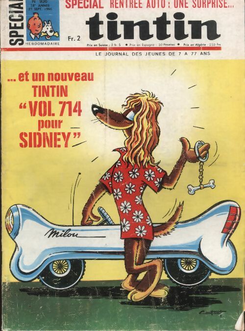 Livrenpoche : Tintin n°936 : Spécial rentrée autao : une surprise... et un nouveau Tintin : "vol 714 pour Sidney" - Collectif - Livre