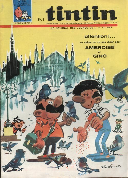 Livrenpoche : Tintin n°939 : Attention !... ce calme ne va pas durer pour Ambroise et Gino - Collectif - Livre