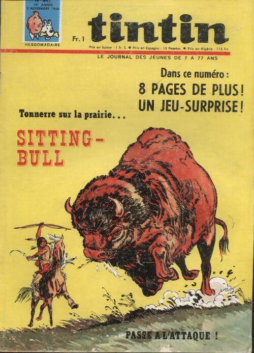 Livrenpoche : Tintin n°941 : Tonnerre sur la prairie... Sitting-Bull - Collectif - Livre