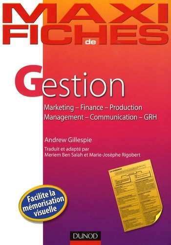 Livrenpoche : Maxi fiches de gestion - Andrew Gillespie - Livre